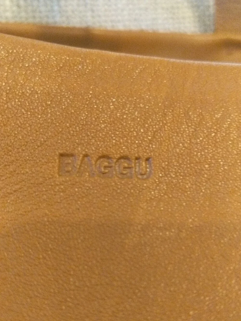 ✨ RARE FIND: Vintage USA BAGGU Minimalist Leather Tote in Saddle Tan ✨